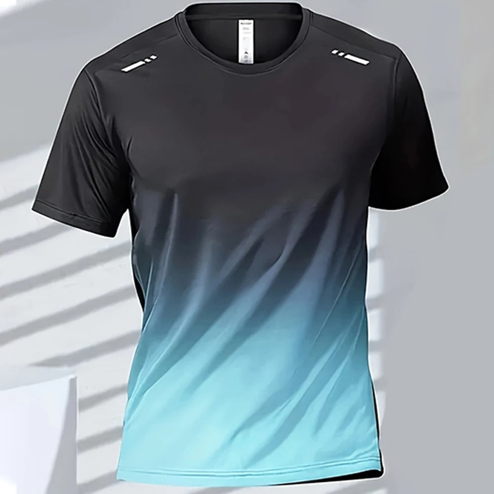 Sneldrogend T-shirt voor heren met verloopdesign