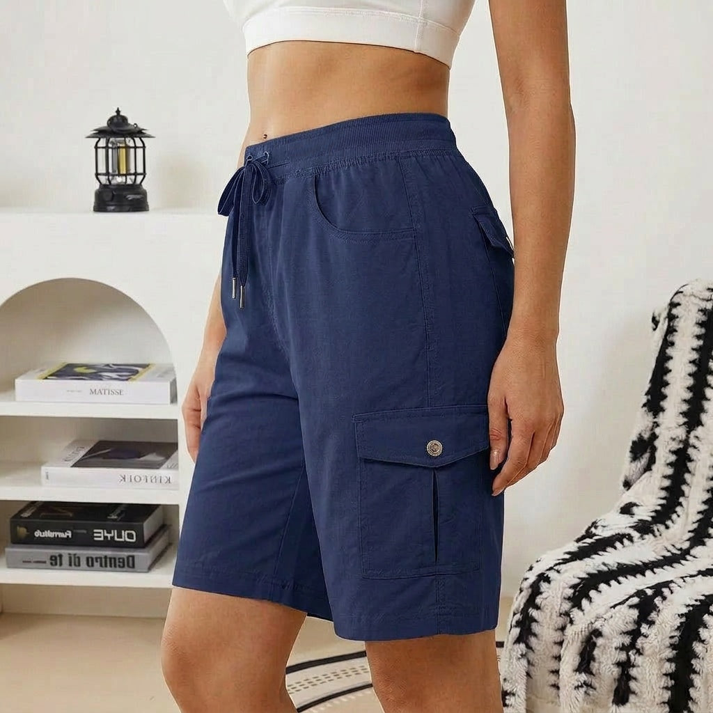Sneldrogende cargoshorts met 6 zakken voor dames