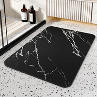 Sneldrogende diatomiet badmat met marmerpatroon - antislip