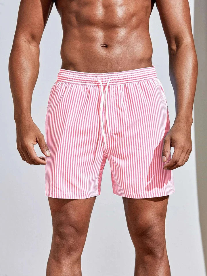 Sneldrogende zwemshort voor heren met elastische taille - casual