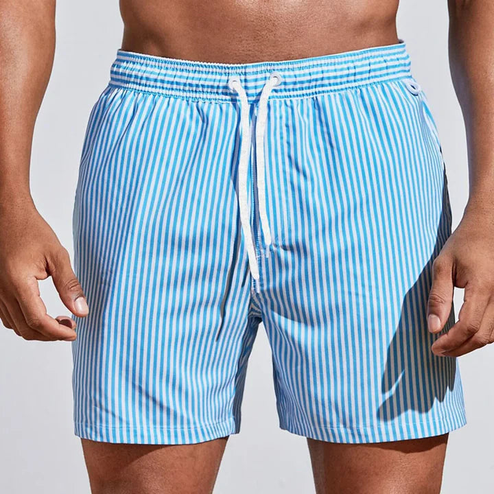 Sneldrogende zwemshort voor heren met elastische taille - casual
