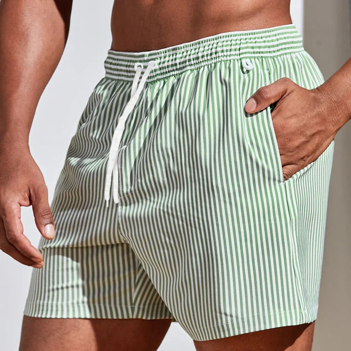 Sneldrogende zwemshort voor heren met elastische taille - casual