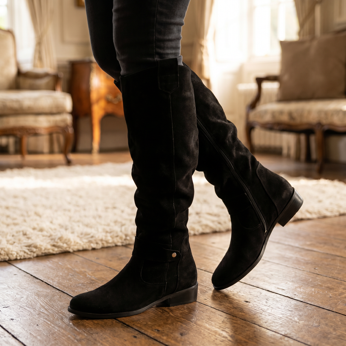 Soepele Leren Dameslaarzen | Anatomische Enkelomsluitende Schoenen voor Dagelijks Gebruik