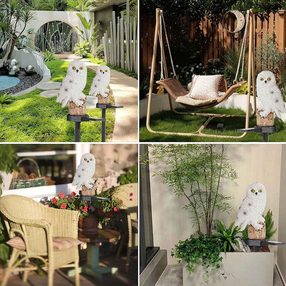 Solar led-tuinverlichting in de vorm van een uil, waterdicht IP65, decoratie met warm wit licht