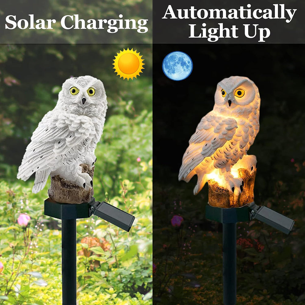 Solar led-tuinverlichting in de vorm van een uil, waterdicht IP65, decoratie met warm wit licht