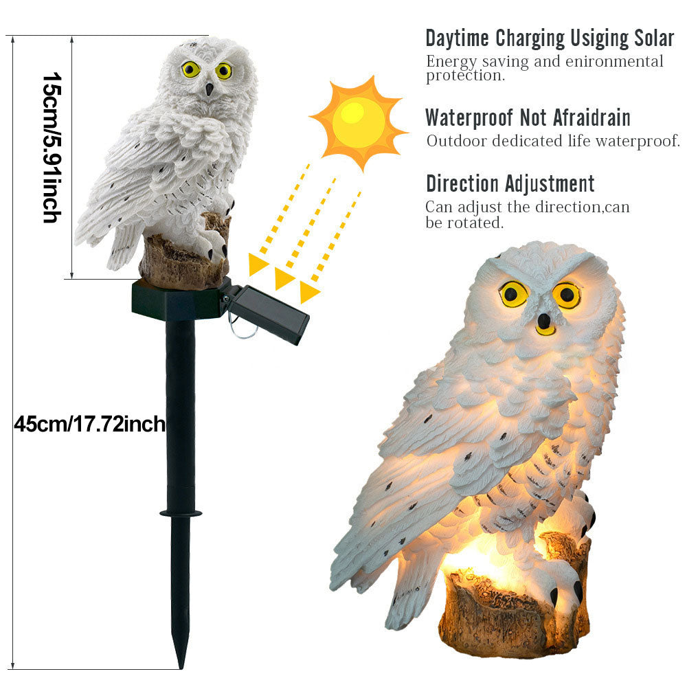 Solar led-tuinverlichting in de vorm van een uil, waterdicht IP65, decoratie met warm wit licht