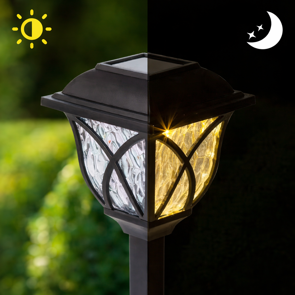 Solar LED-tuinverlichting voor buiten met warm licht voor tuinpaden