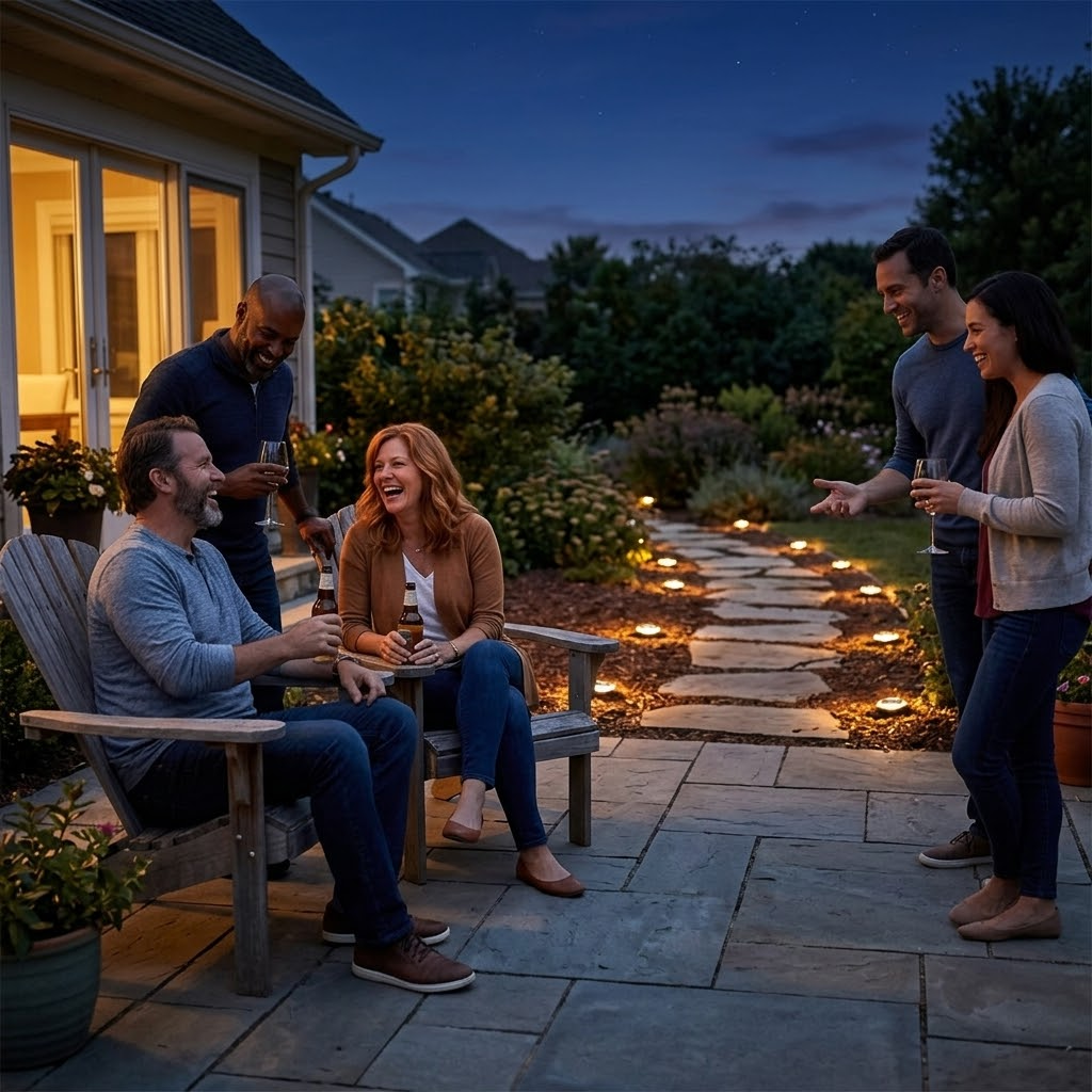 Solar padverlichting met warm licht