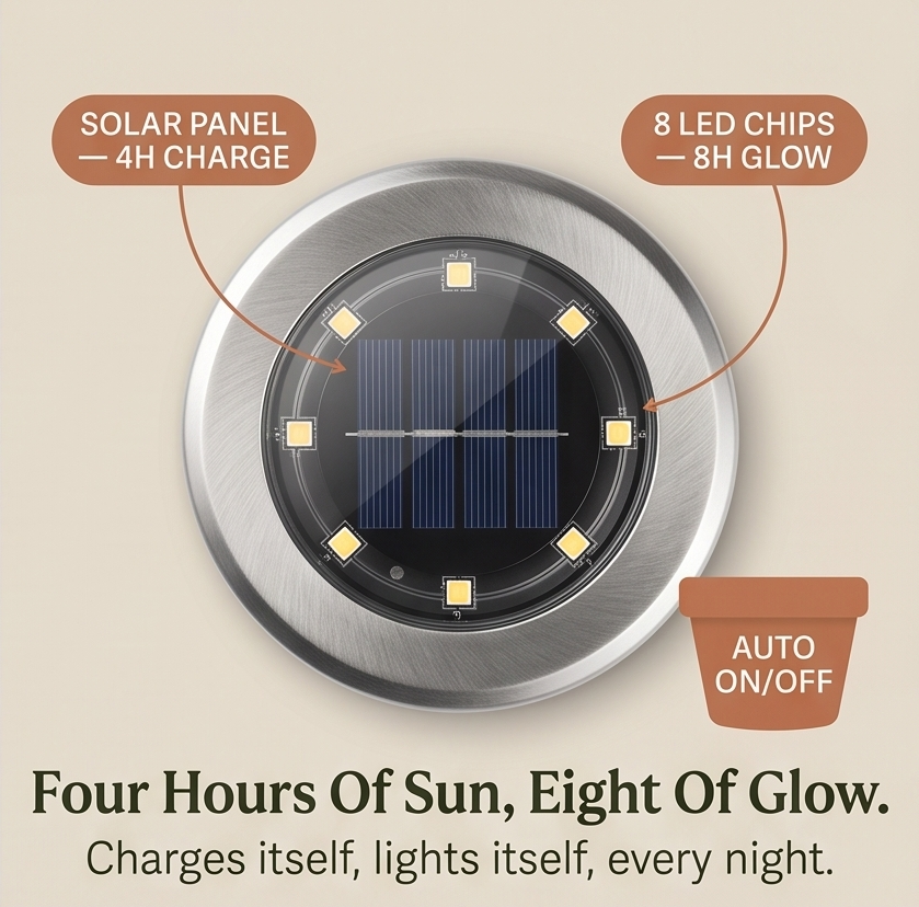Solar padverlichting met warm licht