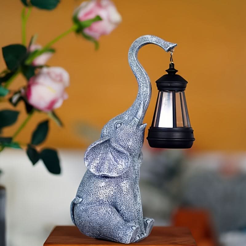 Solar tuinlamp olifant – Warm sfeervol licht