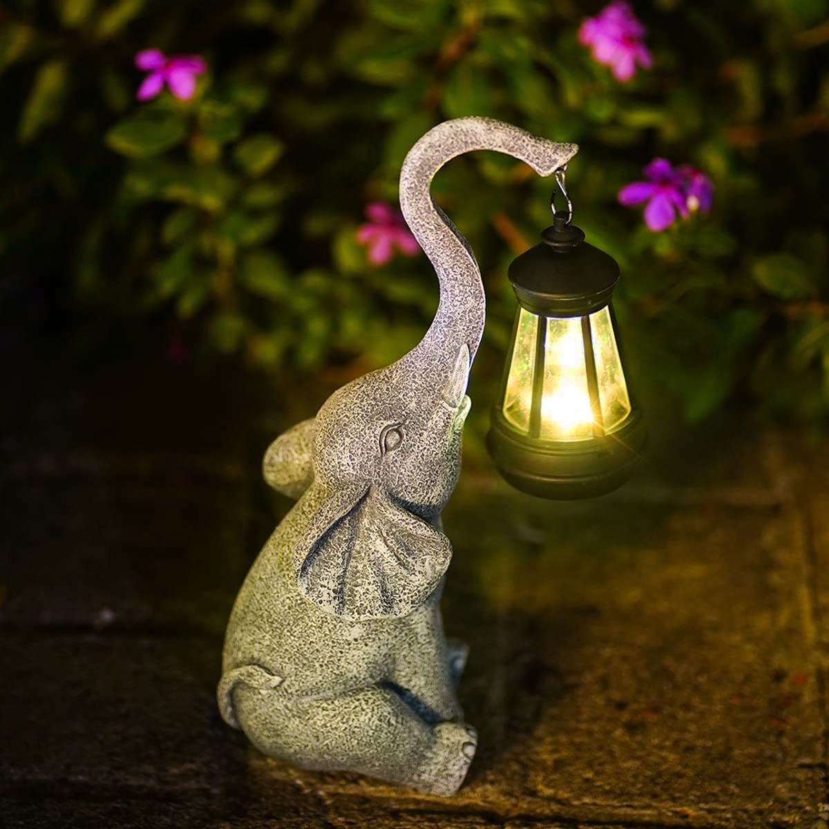 Solar tuinlamp olifant – Warm sfeervol licht