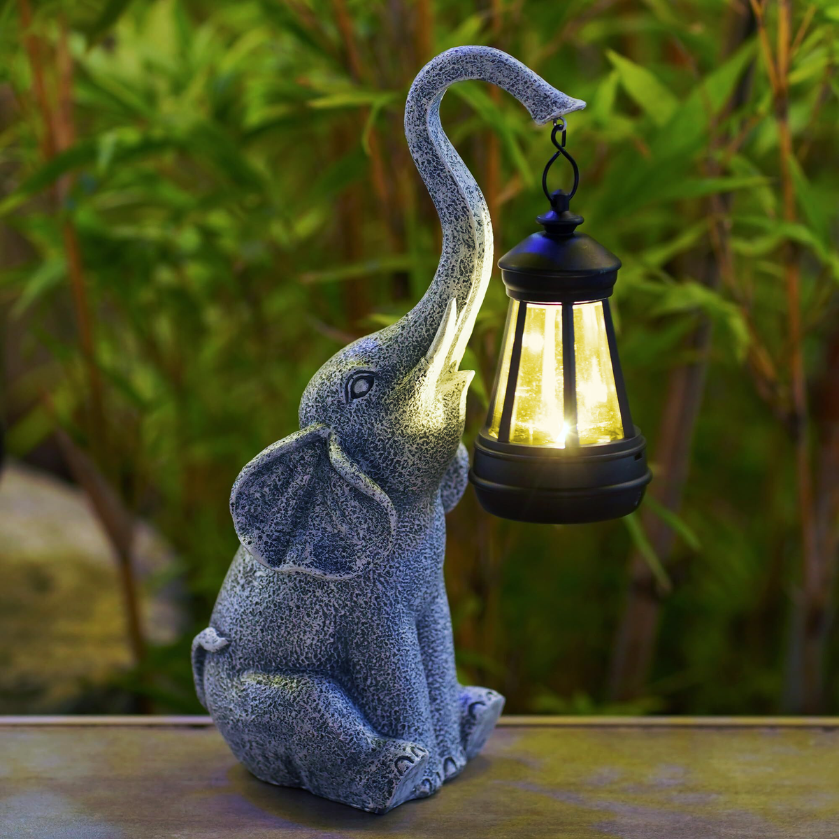 Solar tuinlamp olifant – Warm sfeervol licht