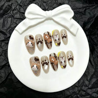 Speelse press-on nagelset met dierenthema