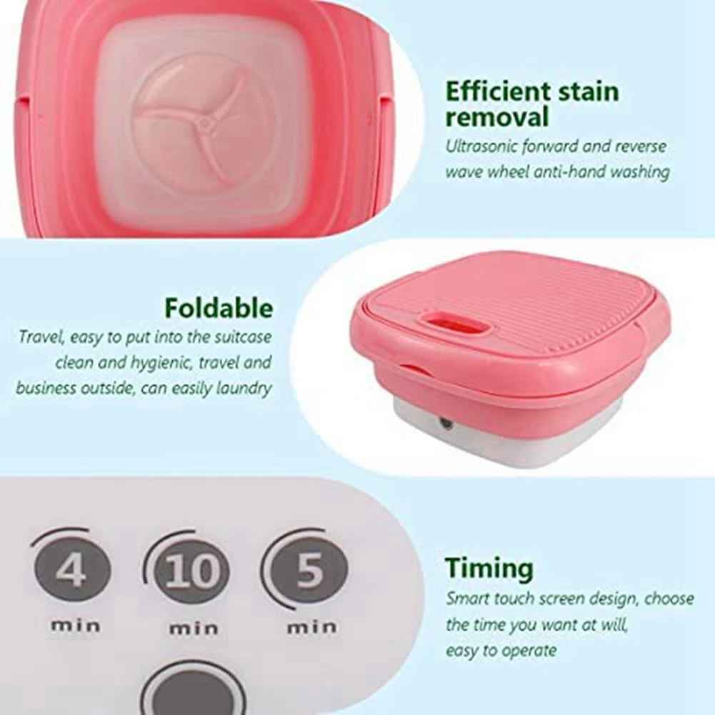 Stijlvolle Draagbare Mini-Wasmachine voor Persoonlijk Gebruik
