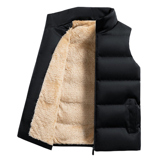 Stijlvolle herenbodywarmer met bontvoering