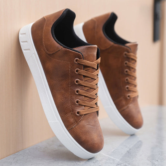 Stijlvolle herensneakers van kunstleer