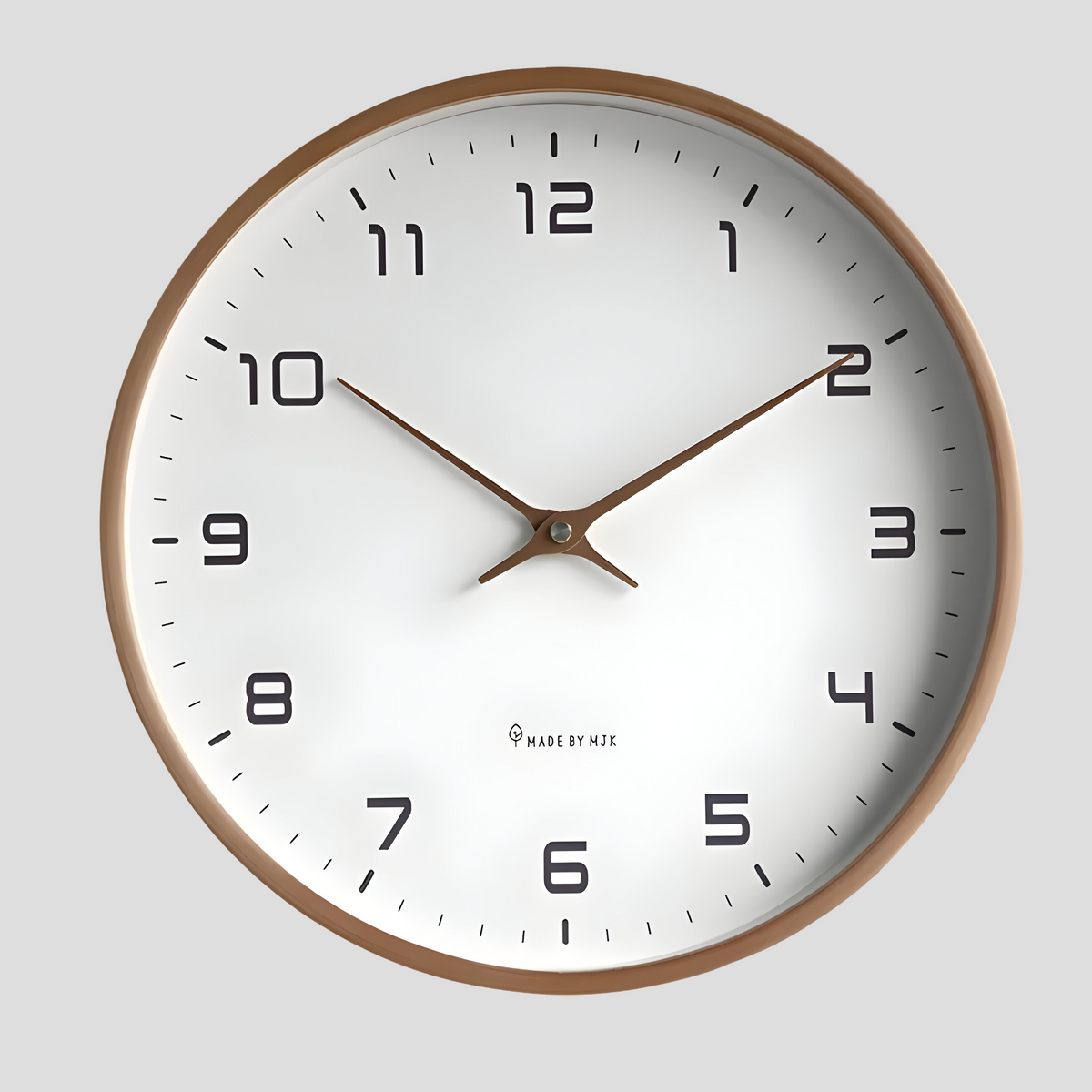 Stille houten wandklok | Modern rond ontwerp