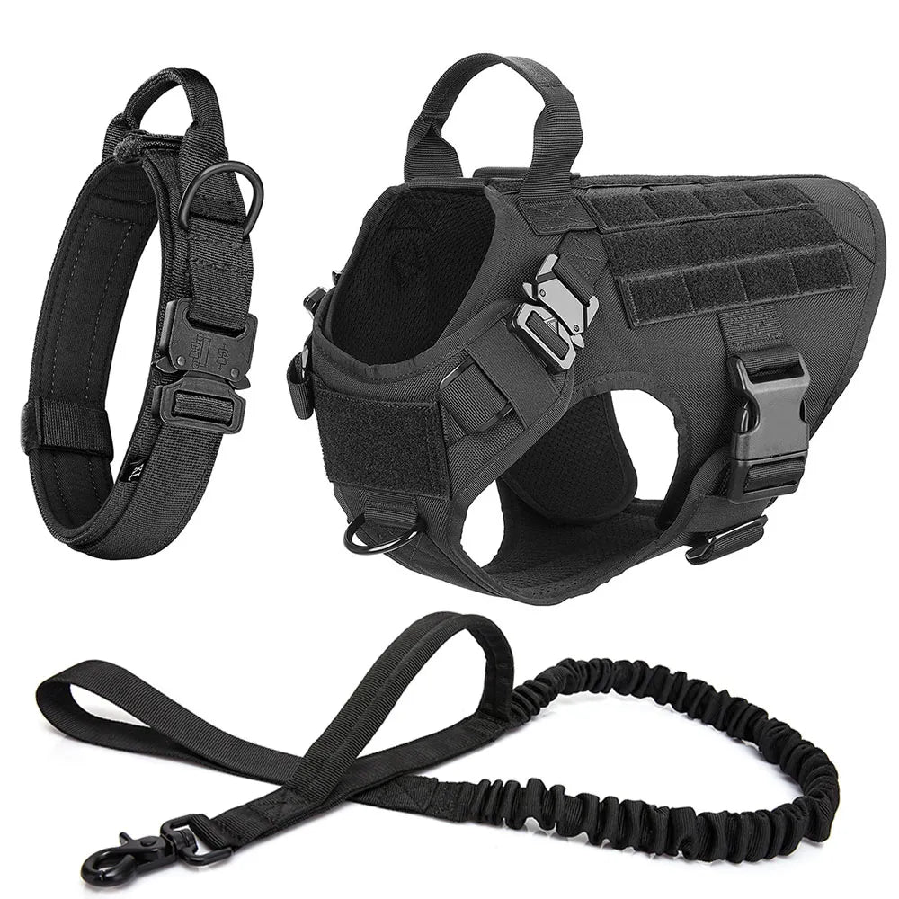 Tactisch anti-trek hondentuig voor training en outdooravonturen