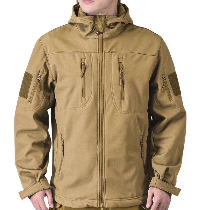 Tactisch Schild | Waterdichte softshell militaire jas voor heren met capuchon