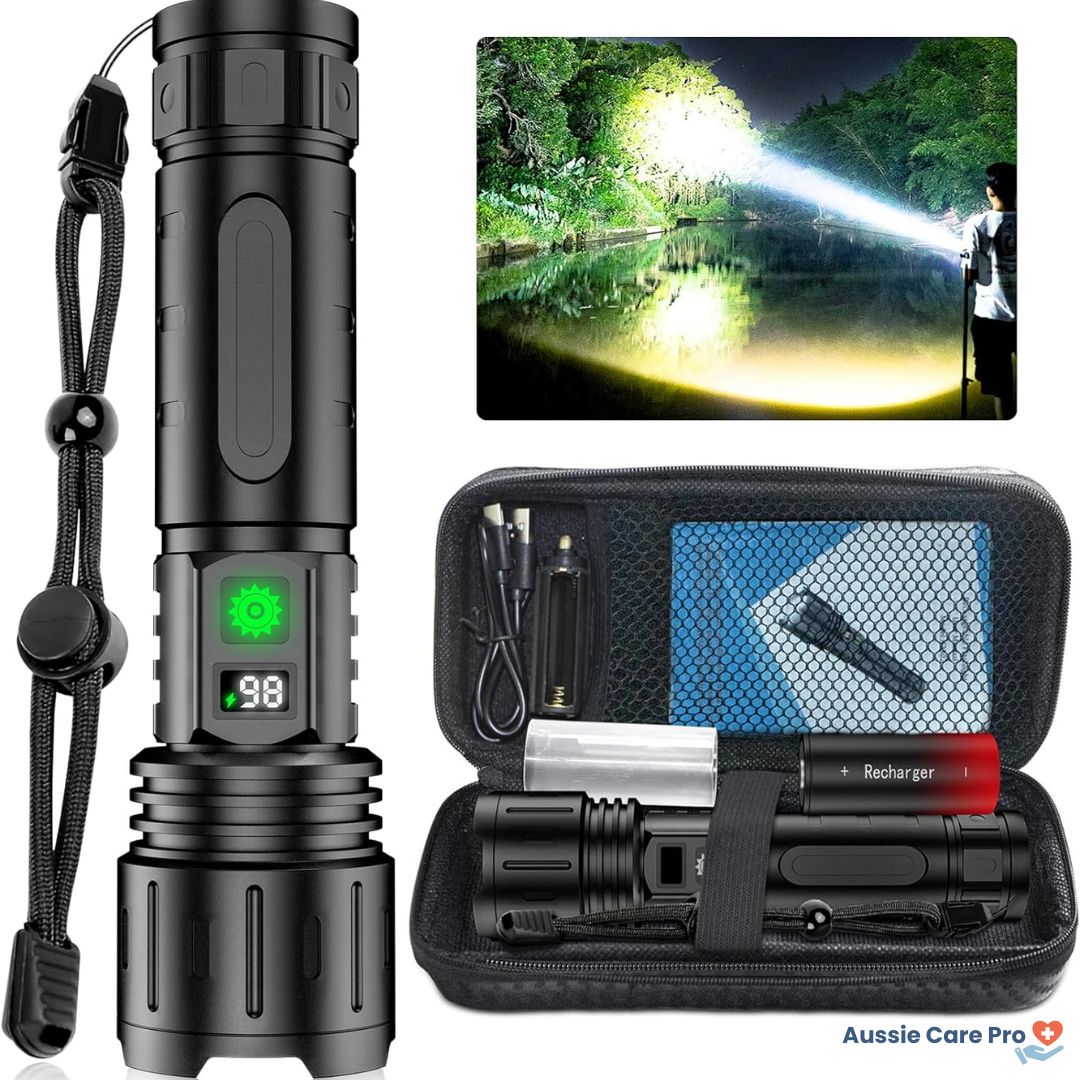 Tactische LED-zaklamp 100.000 Lumen Herlaadbaar