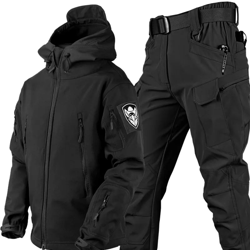 Tactische outdoor set voor heren | Waterdichte & winddichte jas & broek