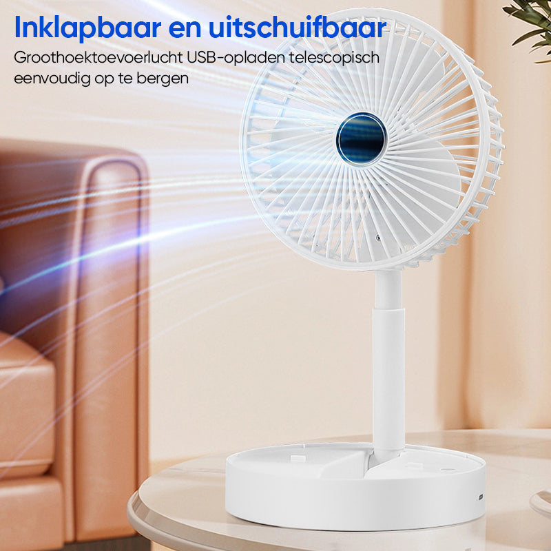 Tafelventilator met telescopisch ontwerp, draagbaar en stil