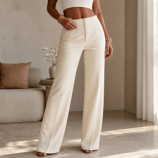 Tailored pantalon met plooien