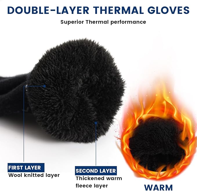 Thermische winterhandschoenen met touchscreensupport