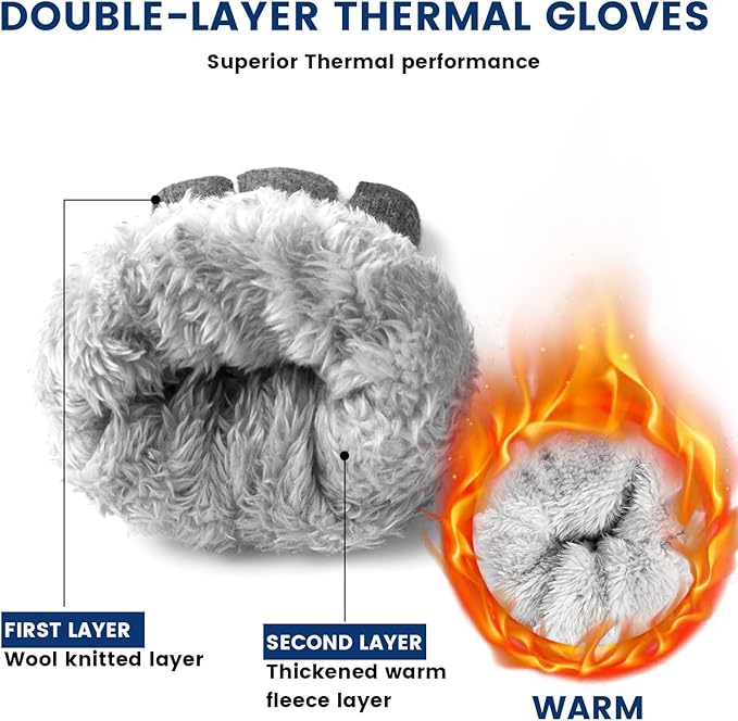 Thermische winterhandschoenen met touchscreensupport