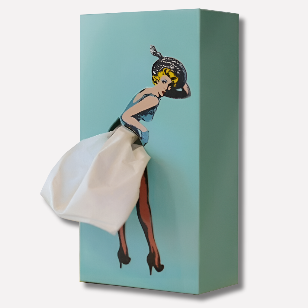 Tissuebox met opwaaiende rok