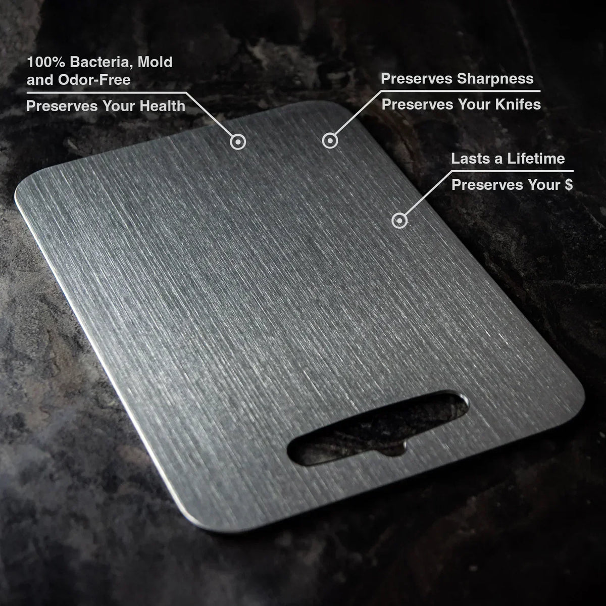 Titanium snijplank | BPA-vrij en duurzaam | Hygiënisch voor in de keuken