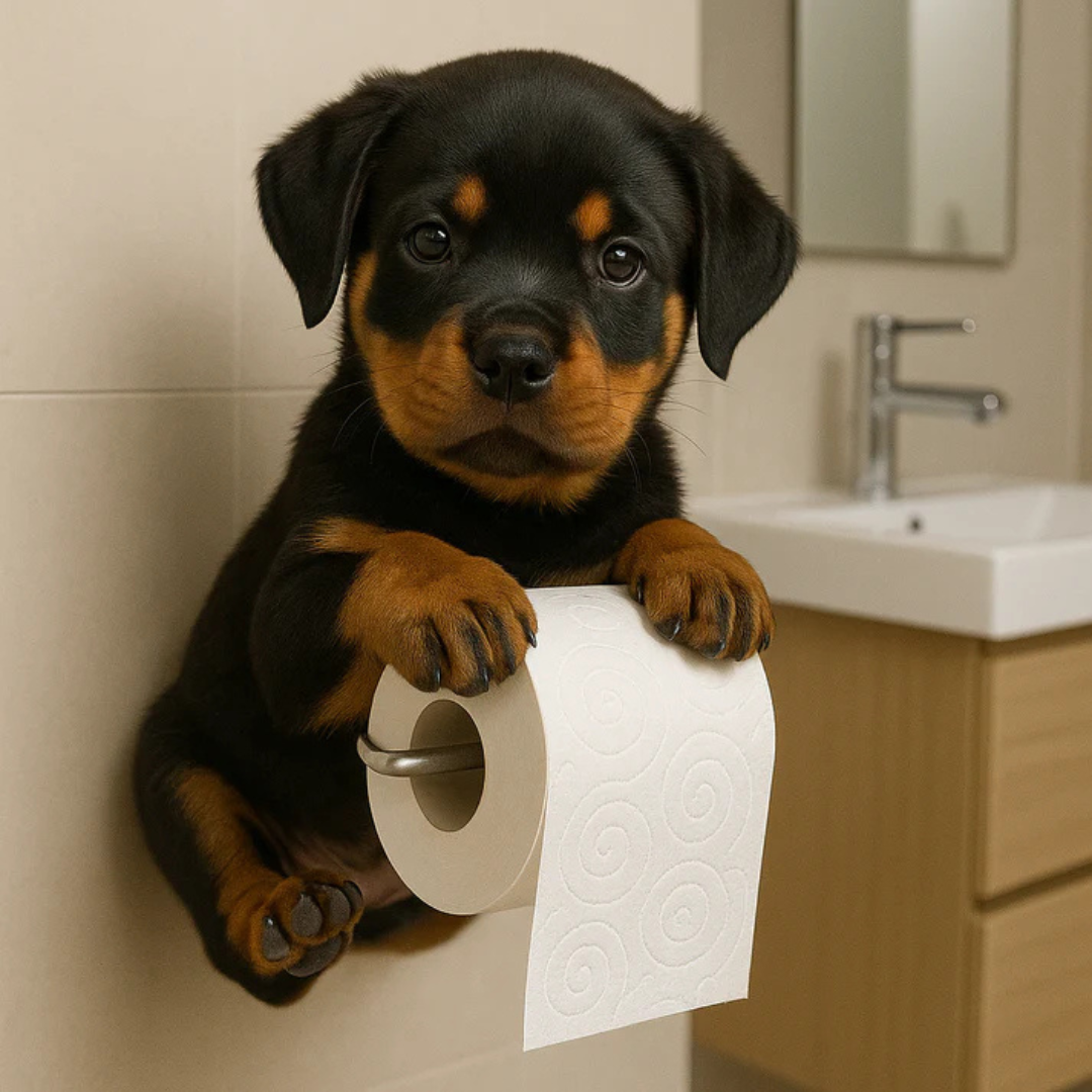 Toiletpapierhouder - Wandhouder in Speels Hondendesign