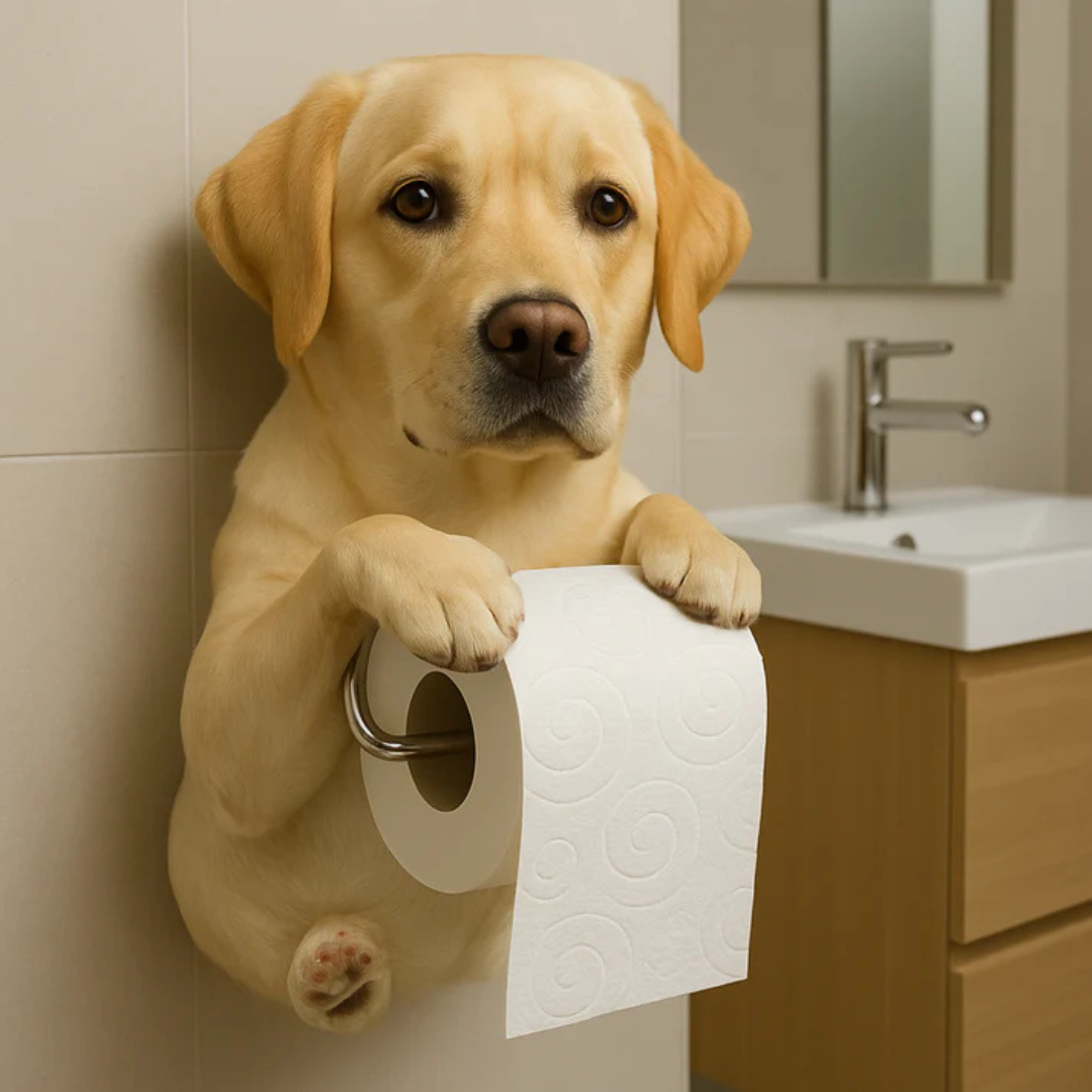 Toiletpapierhouder - Wandhouder in Speels Hondendesign