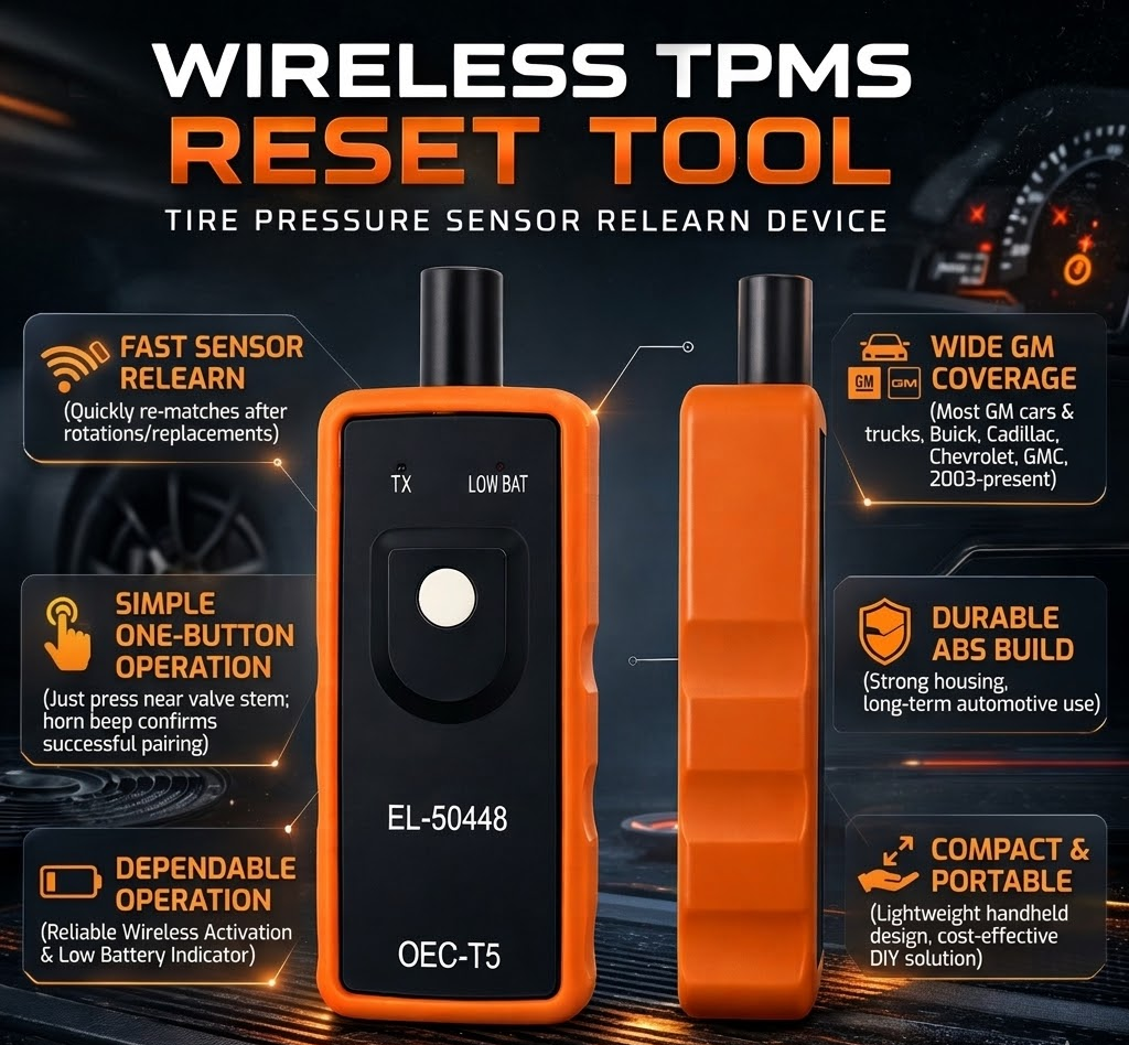 TPMS-resetgereedschap - Draadloze inleertool voor bandenspanningssensoren