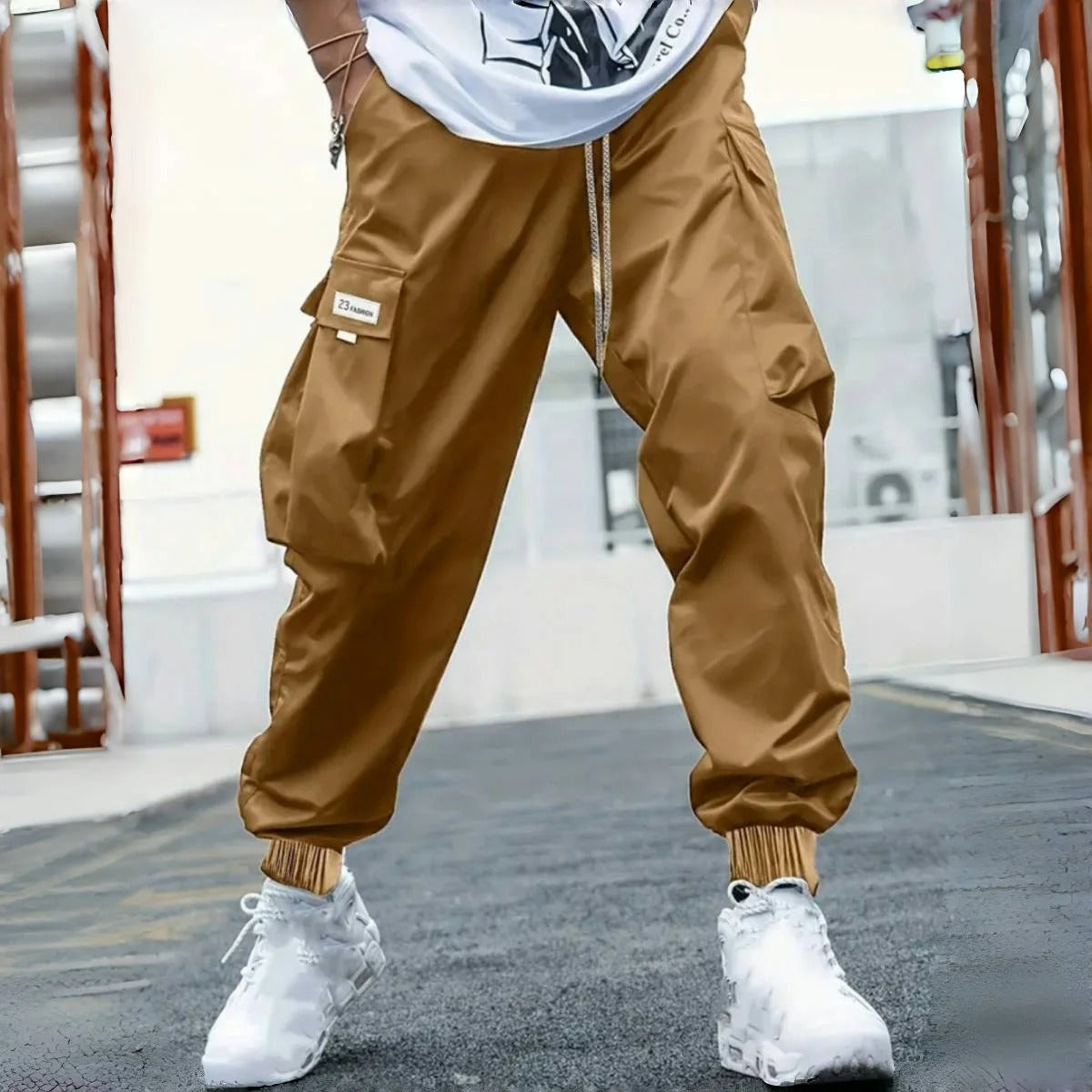 Trendy cargobroek voor heren van stretchstof voor een casual stijl