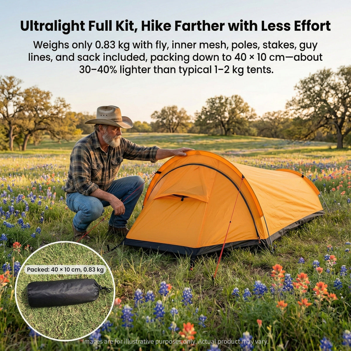 Ultra Lichte Bivaktent voor Hiken & Kamperen