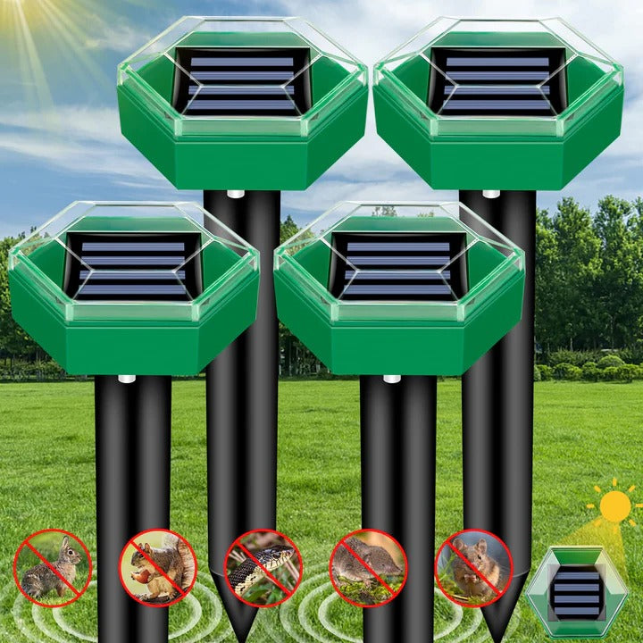 Ultrasone mollenverjager op zonne-energie - set van 4 stuks