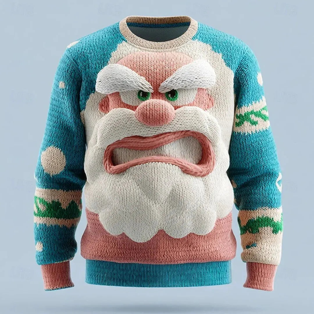 Unisex 3D-kersttrui