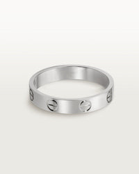 Unisex ring van zinklegering in zilver