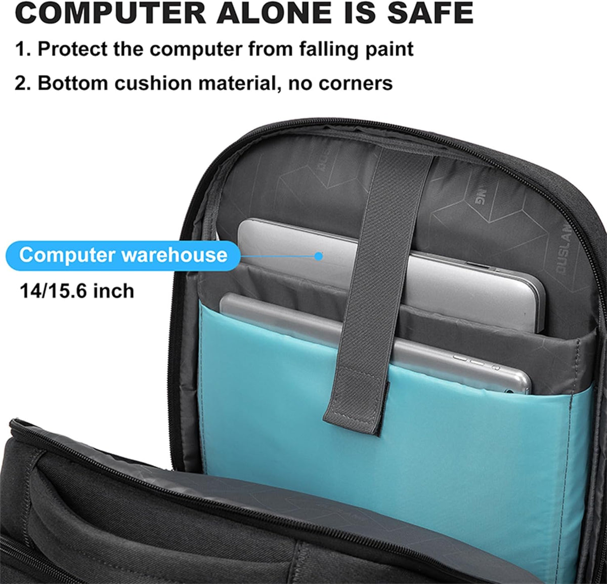 Unisex waterdichte reis- en laptoprugzak met slimme indeling