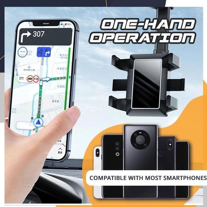 Universele Telefoonhouder voor Binnenspiegel Auto - 360 Graden Draaibaar voor Navigatie