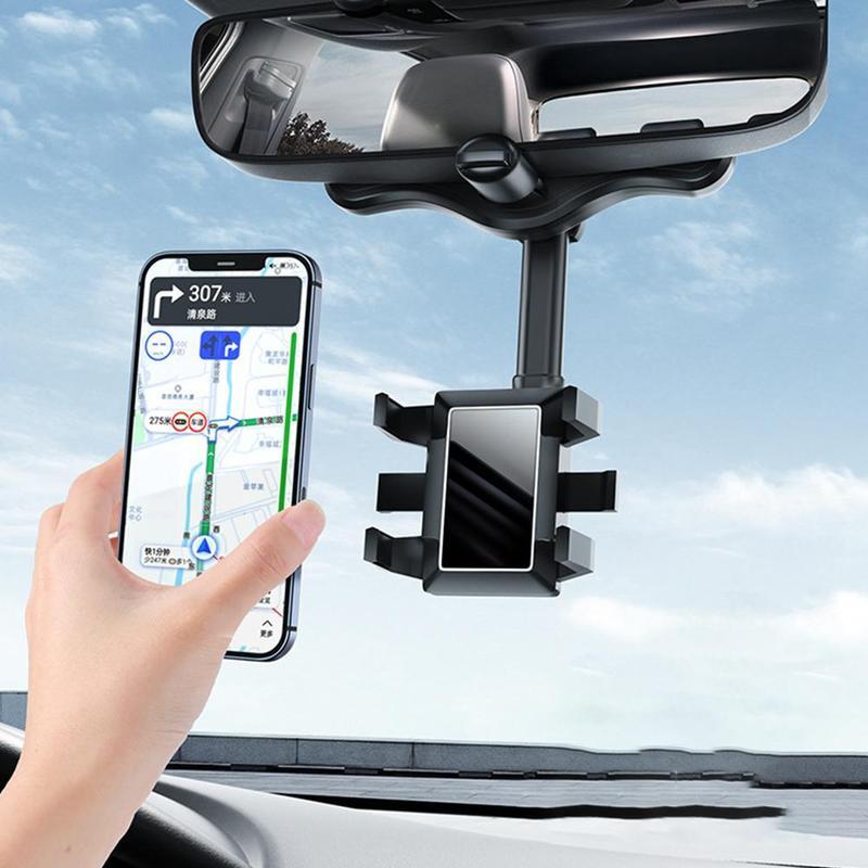 Universele Telefoonhouder voor Binnenspiegel Auto - 360 Graden Draaibaar voor Navigatie