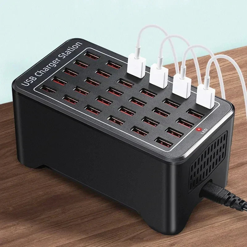 USB-laadstation met 15 Poorten en 2.4A Snelladen voor Meerdere Apparaten