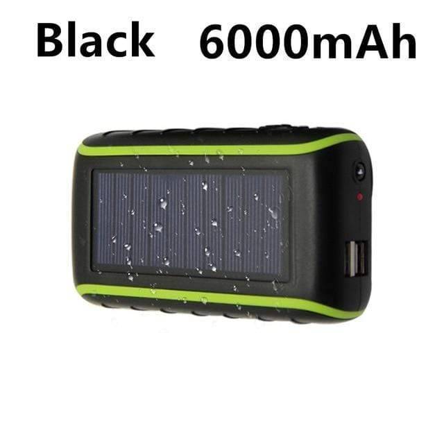 USB powerbank op zonne-energie met handslinger en zaklamp