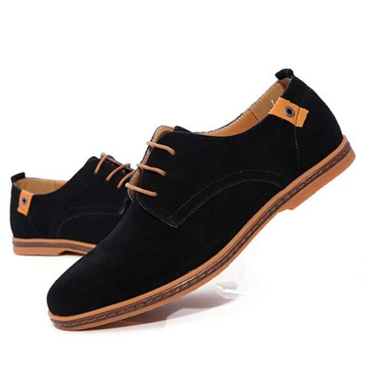 Vegan suède oxfords voor heren met veters