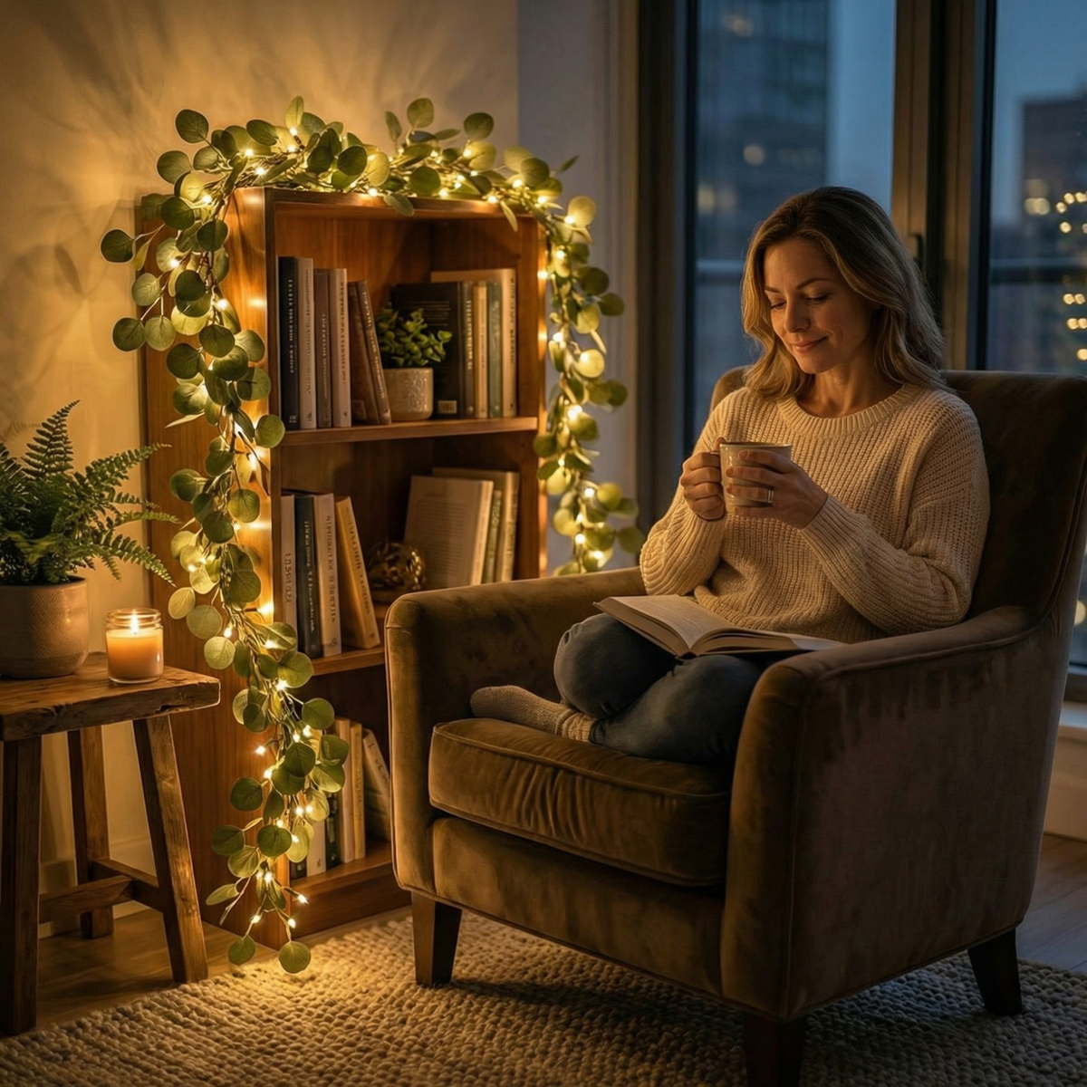 Verlichte olijfslinger voor gezellige avonden