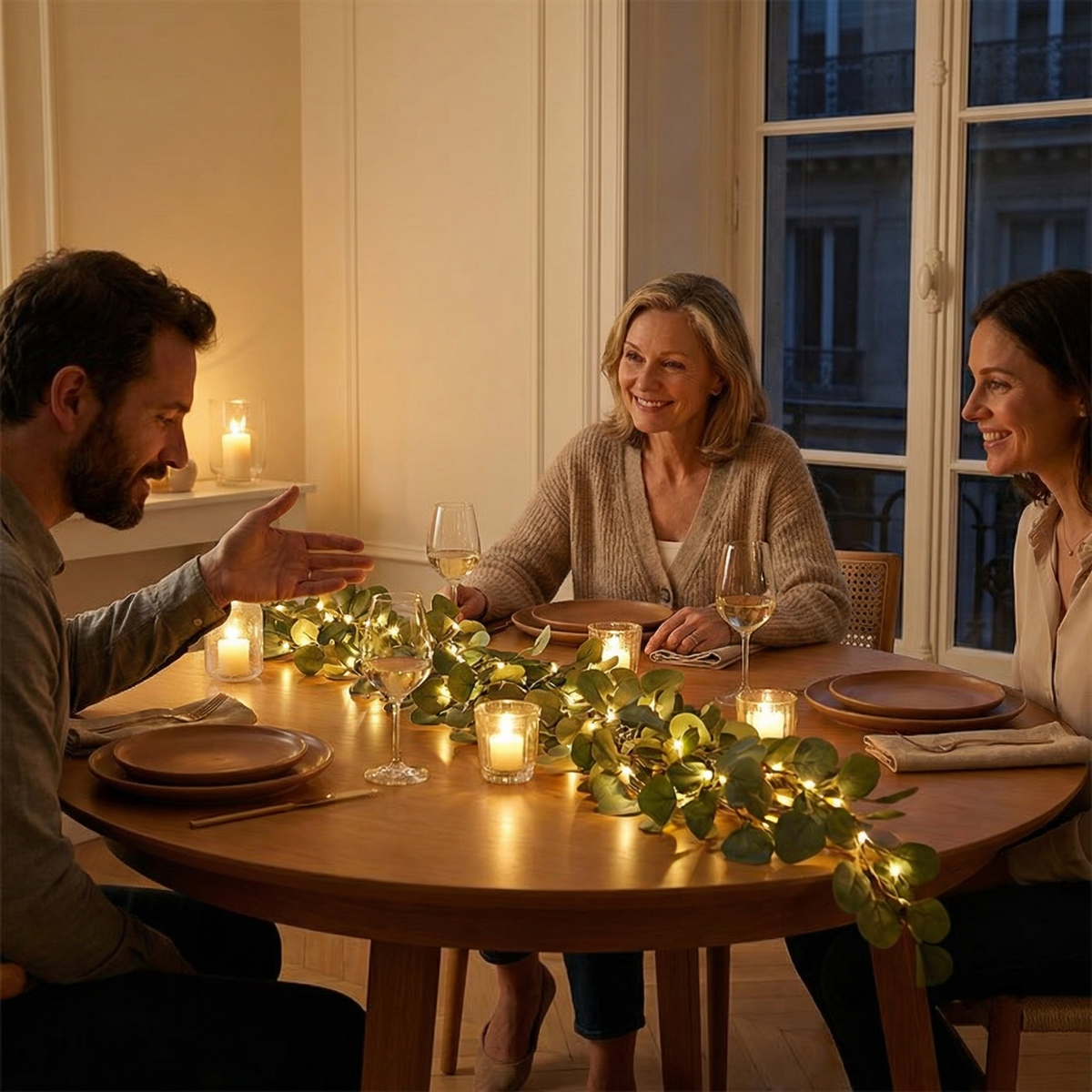 Verlichte olijfslinger voor gezellige avonden