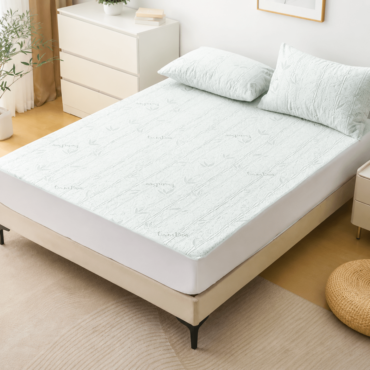 Verstelbaar koelend bamboe hoeslaken voor een comfortabele en frisse nachtrust