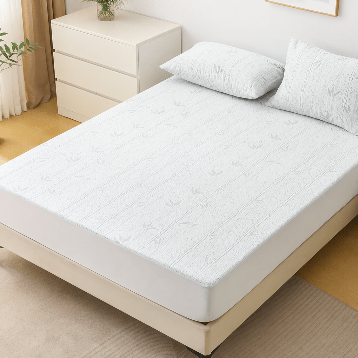 Verstelbaar koelend bamboe hoeslaken voor een comfortabele en frisse nachtrust