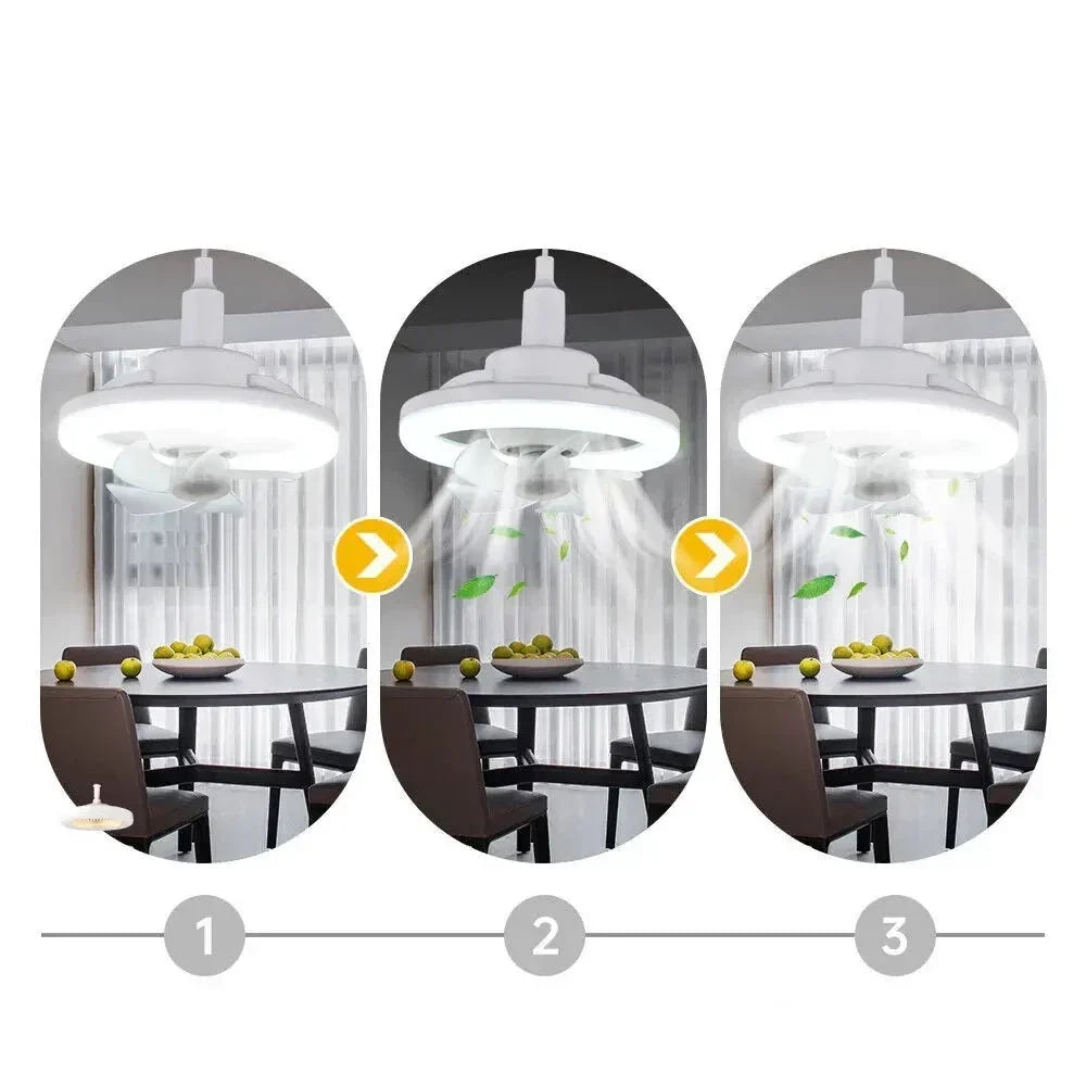 Verstelbare plafondlamp met ventilator